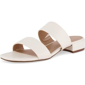 White Block Heel Sandal in great condition